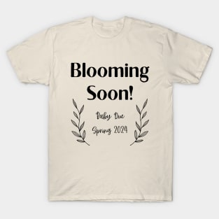 Blooming Soon Pregnancy Announcement T-Shirt